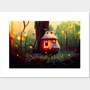 Little house in the woods Posters and Art